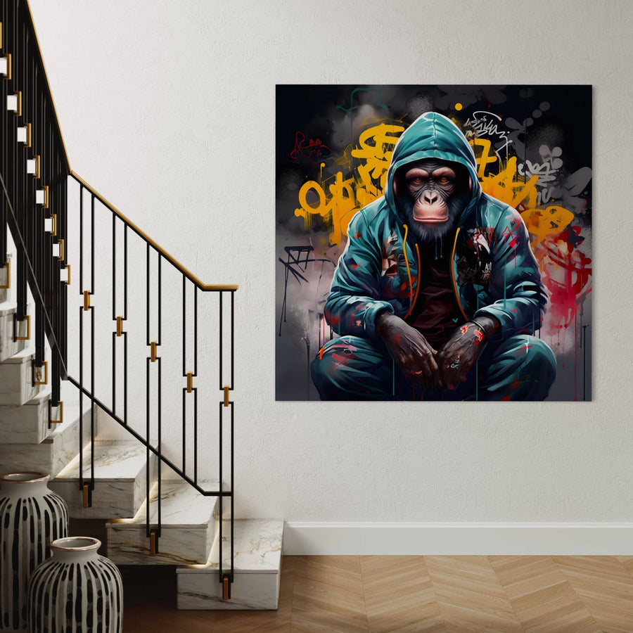 Pop Art Monkey Urban Wisdom - Decorazione murale