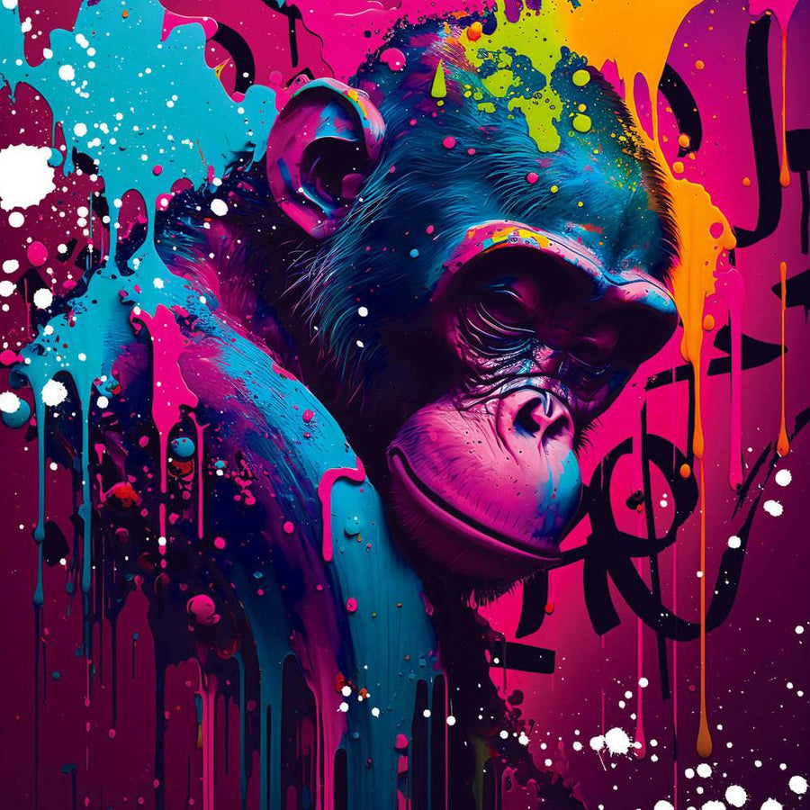 Scimmia Pop Art - Decorazione da parete moderna