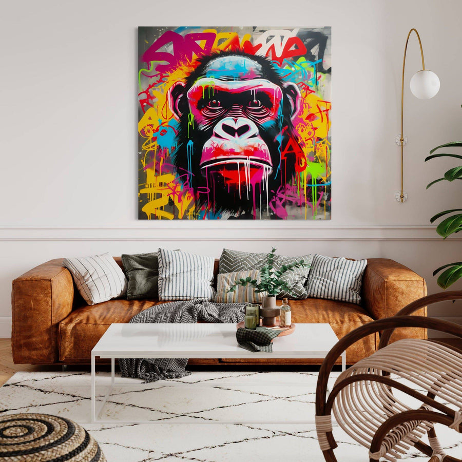 Tableau Pop Art Singe - Décoration Murale