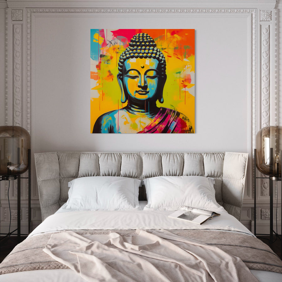 Tableau Zen Bouddha Coloré Moderne - Vibrant Wall Decoration