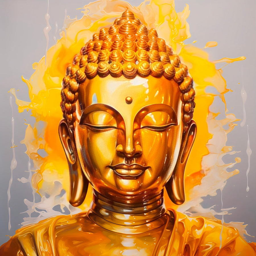 Buddha d'oro - Radiosità e serenità - Decorazione murale zen