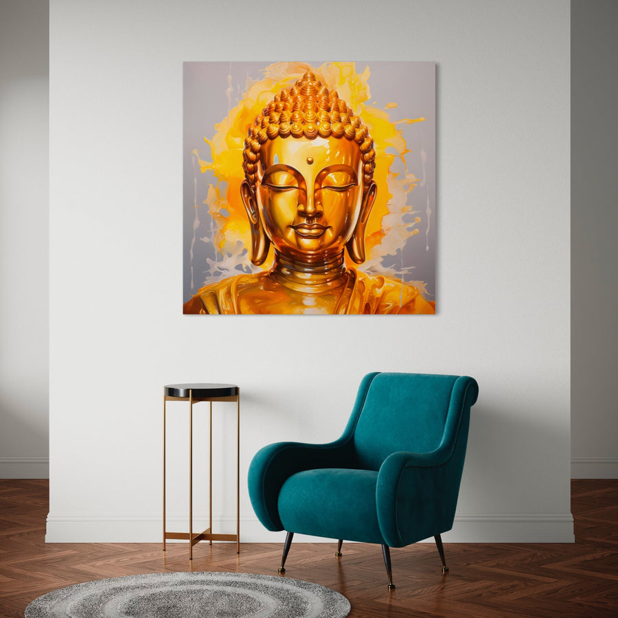 Buddha d'oro - Radiosità e serenità - Decorazione murale zen