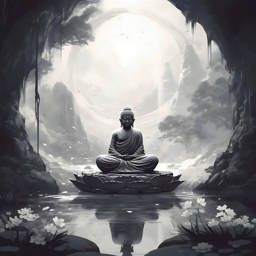 Zen painting Buddha Meditation - Peaceful and Inspiring Wall Decoration