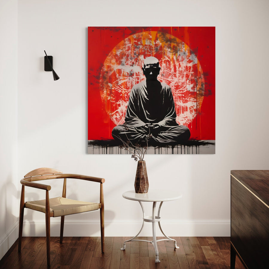 Tableau Zen Bouddha Vibrant - Fusion de Méditation et Couleur