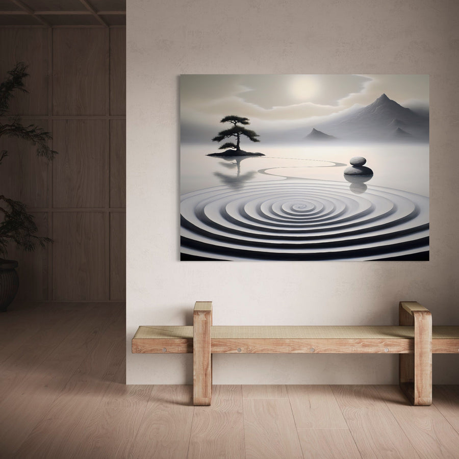 Tableau Zen Paysage Serein - Wall decoration for a Zen atmosphere