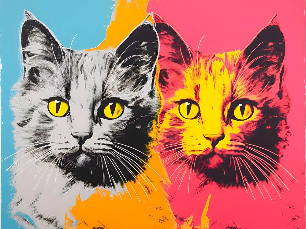 The Brother Cats | Tableau Chat Pop Art - Fabulartz.fr 