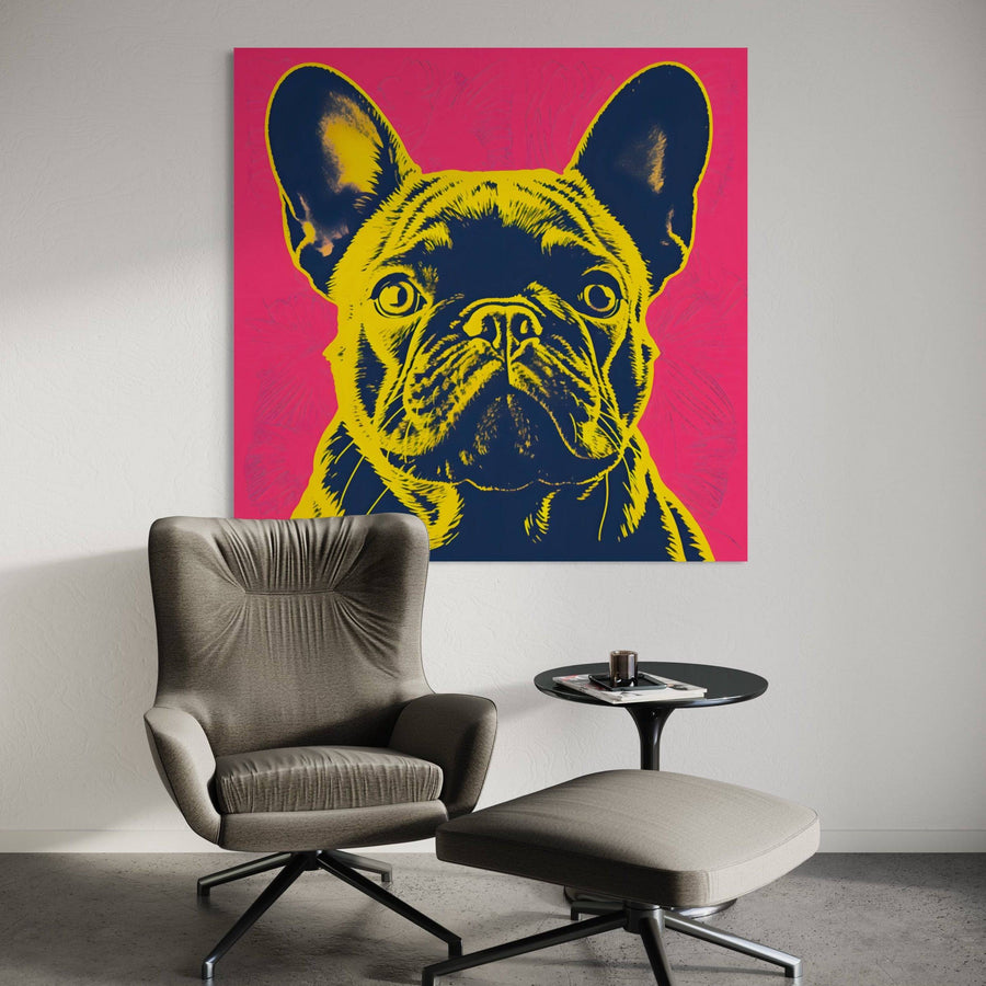 Pop Art Bulldog - Energetic Wall Decoration | Modern Art