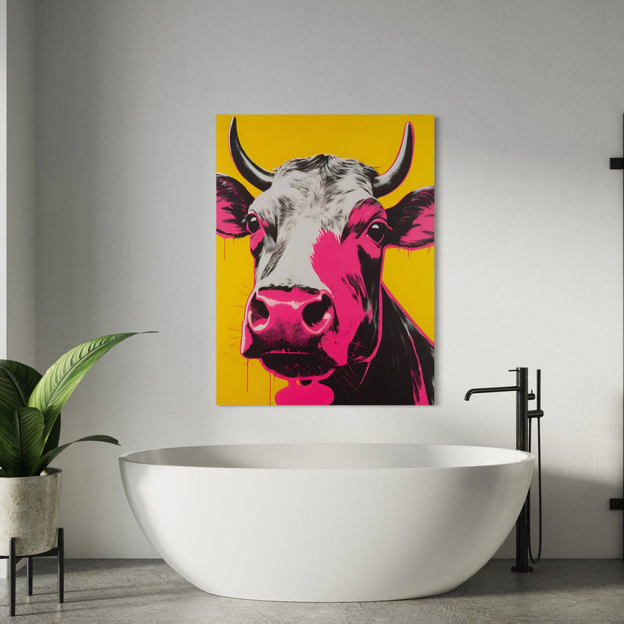 Pop Art Cow - Dynamic Wall Decoration | Modern Art