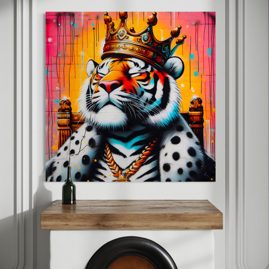 Tableau Pop Art Tigre Roi - Design wall decor