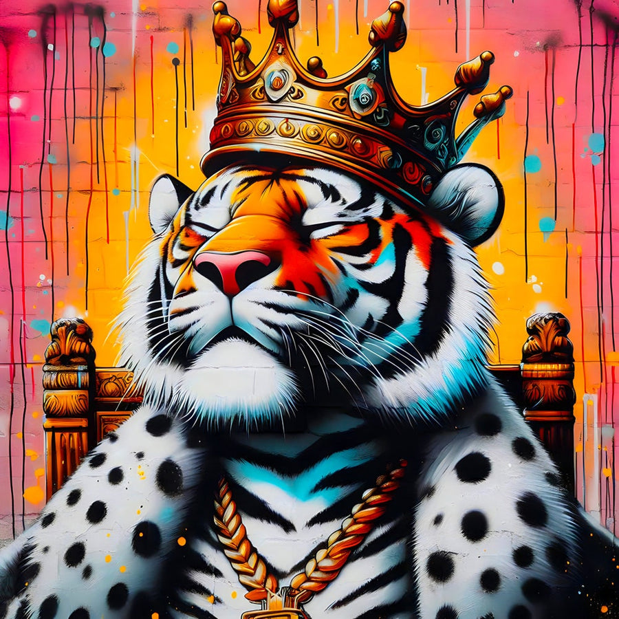 Tableau Pop Art Tigre Roi - Design wall decor