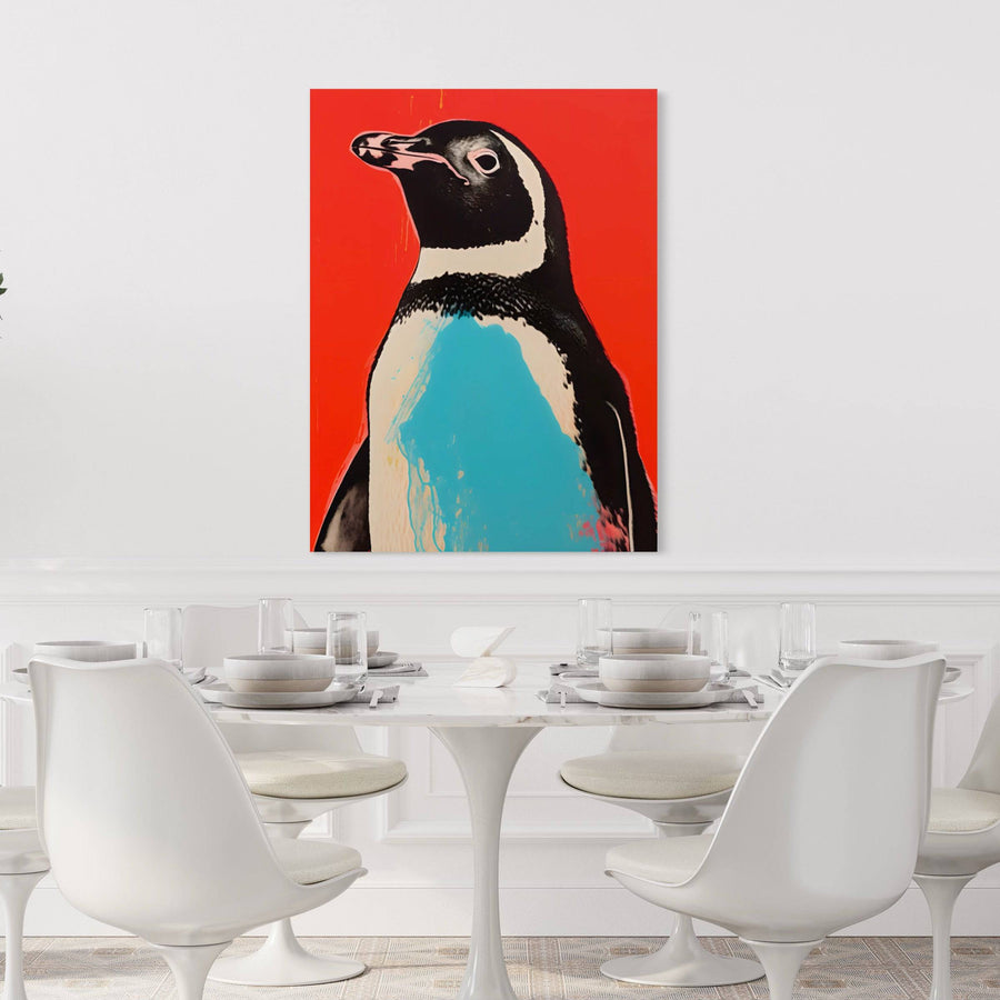 Pinguino Pop Art - Decorazione murale dinamica | Arte moderna