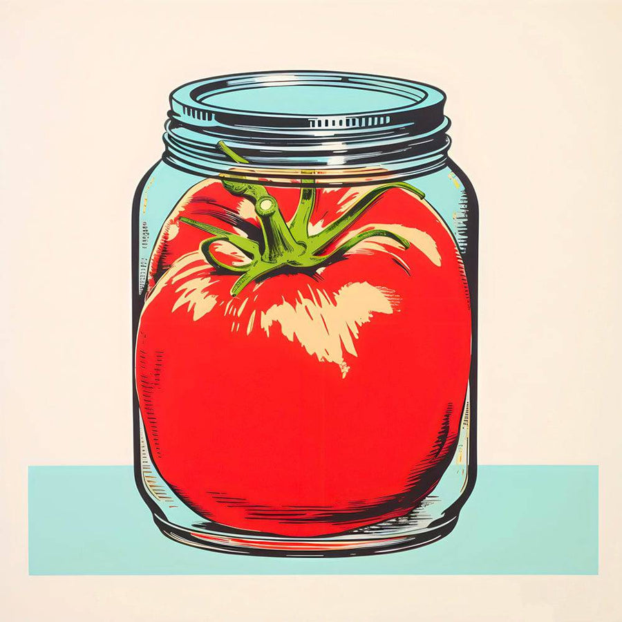 Pop Art Tomato painting - Décoration Murale Cuisine Design