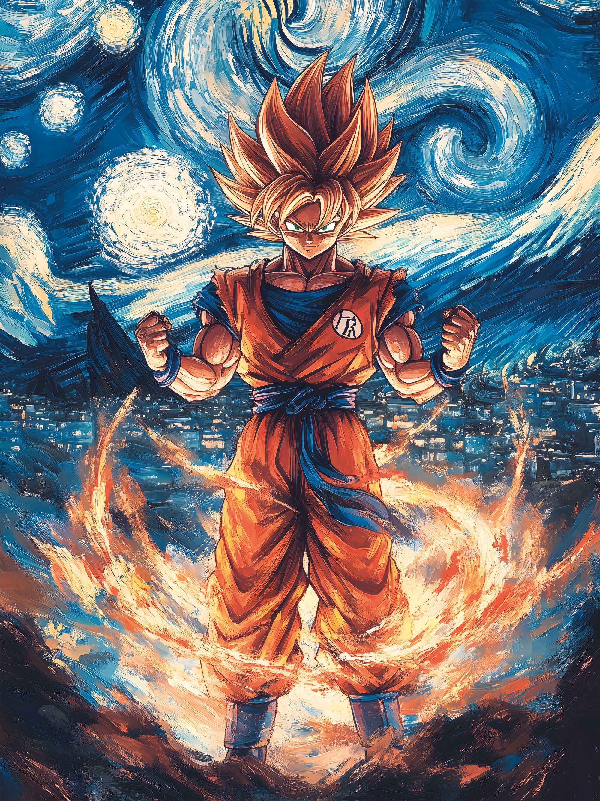 Tableau Dragon Ball Z Goku Etoilé - Déco Murale Artistique - Fabulartz.fr 