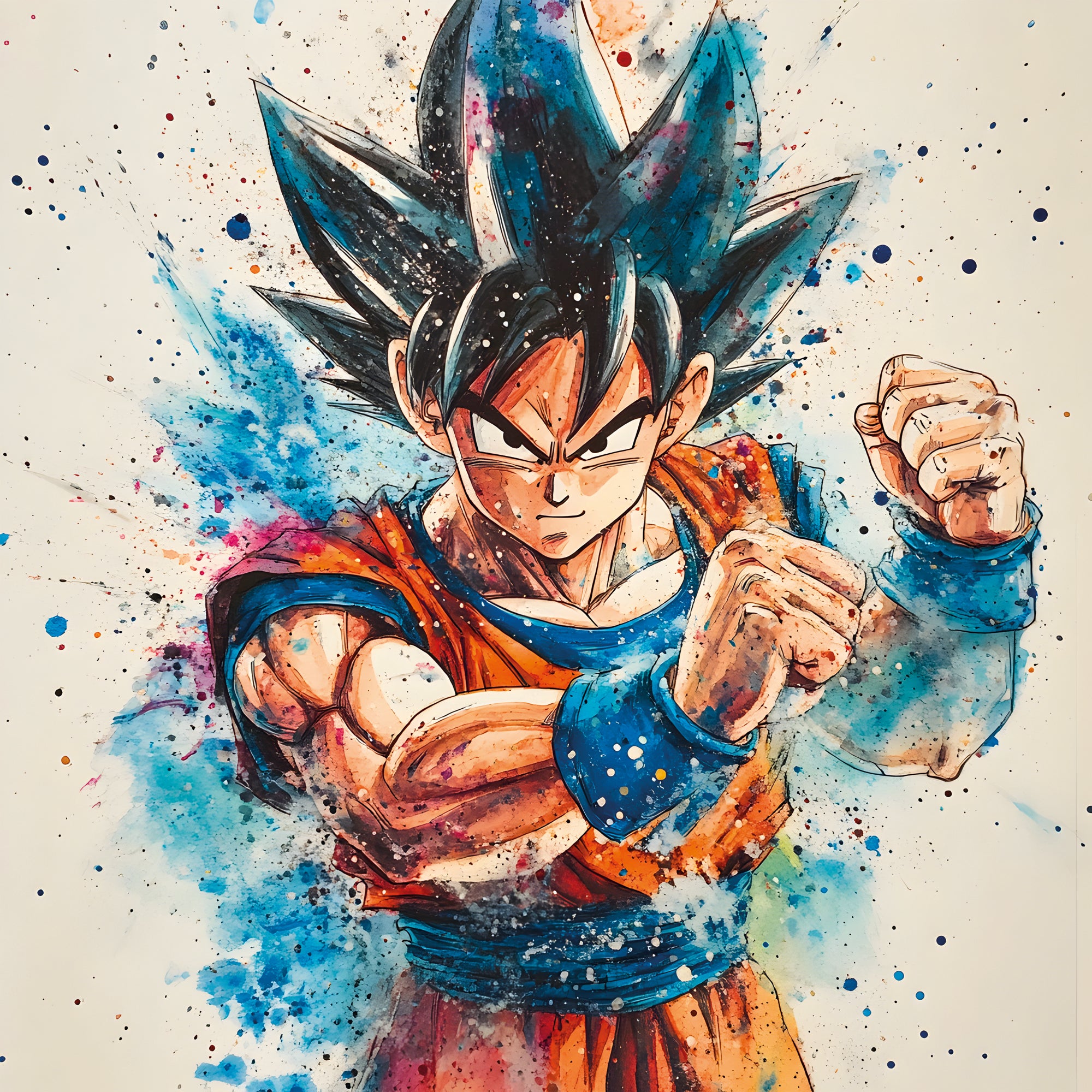 Tableau Dragon Ball Z Goku Éclat de Couleurs - Décoration Artistique - Fabulartz.fr 