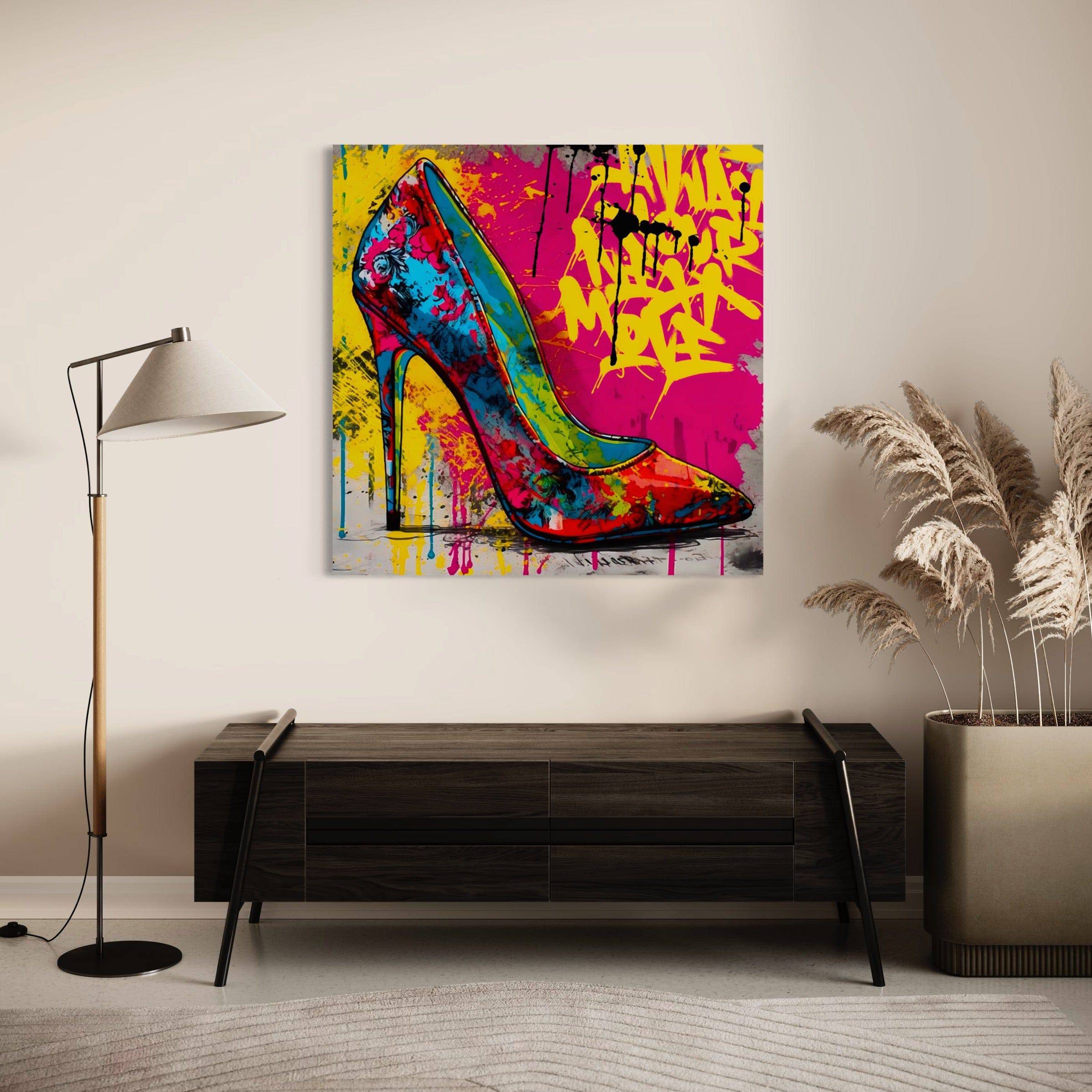 Uniquement Éclatant - Tableau Pop Art Luxe Chaussure Talon - Fabulartz.fr 
