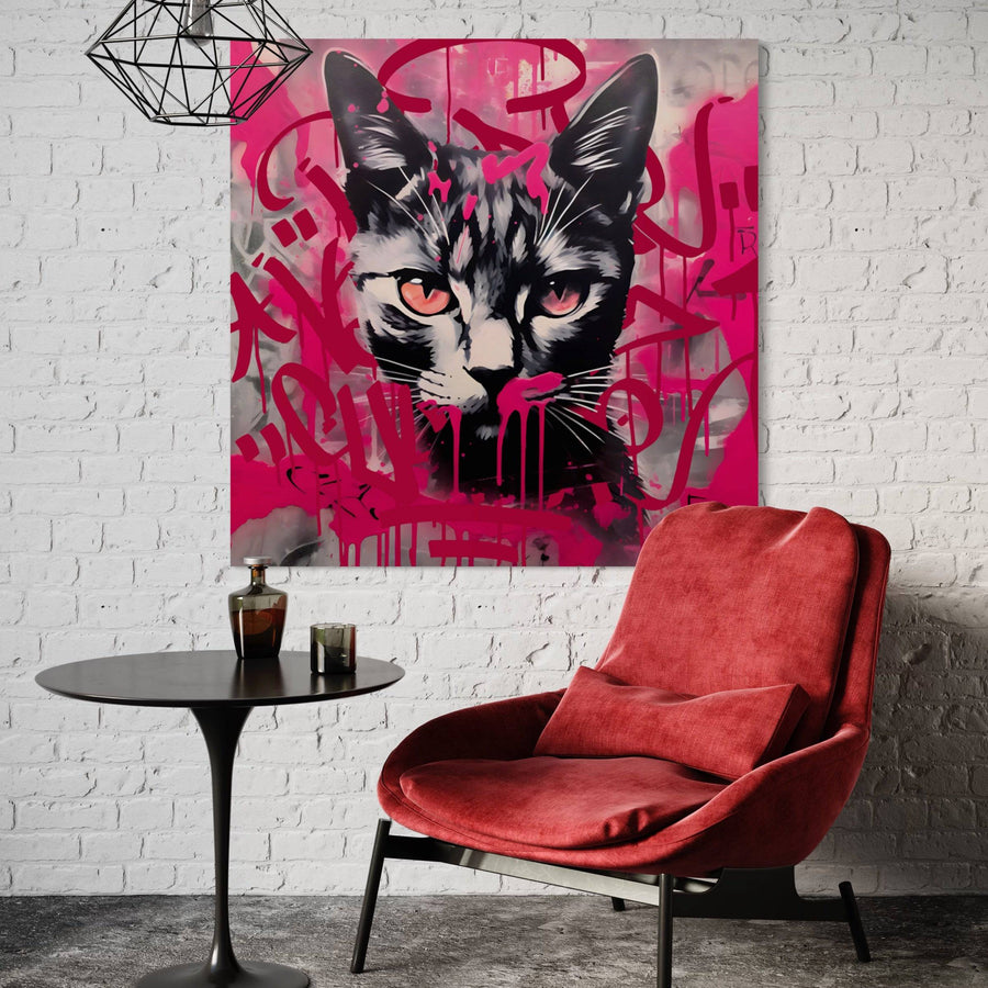 Gatto pop art - Urban Cattitude - Decorazione da parete di design