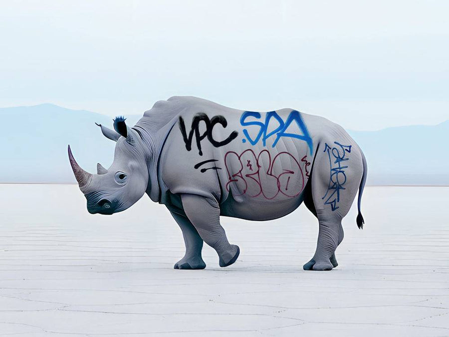Picture Urban Rhino - Contemporary wall decor