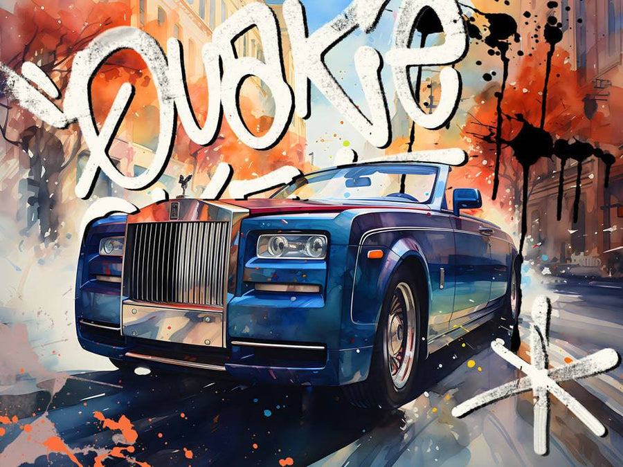 Tableau Pop Art Voiture Rolls-Royce - Décoration Murale Design