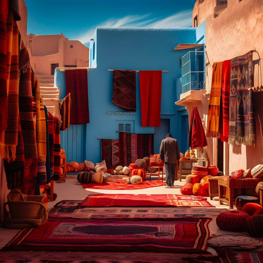 Tableau Oriental Artisans - Décoration Murale Culturelle