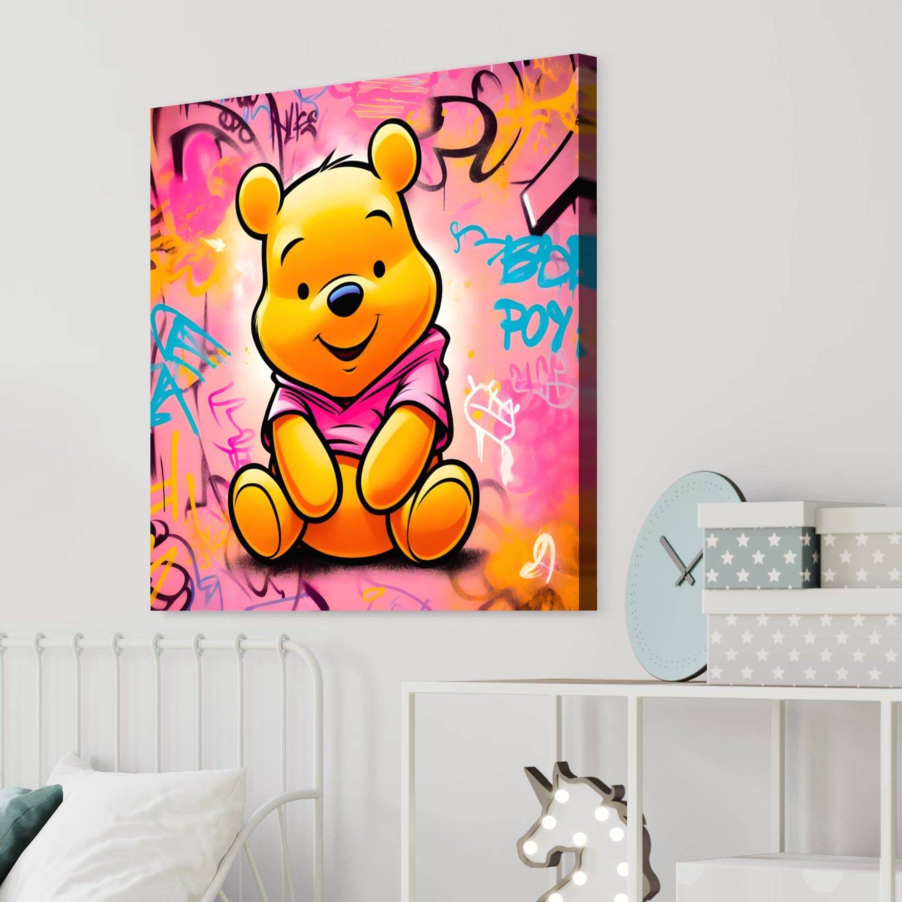 Winnie l'ourson rose - Tableau enfant - Fabulartz.fr 