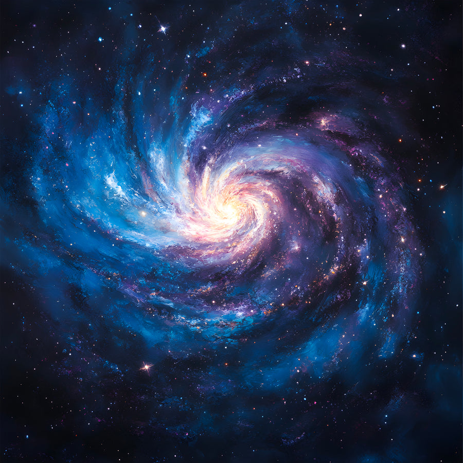 Galactic Spiral Space Painting - Cadre Déco Murale Design